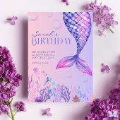 Purple Sirène Invitation Anniversaire