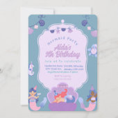 Purple Sirène Invitation Anniversaire (Devant)