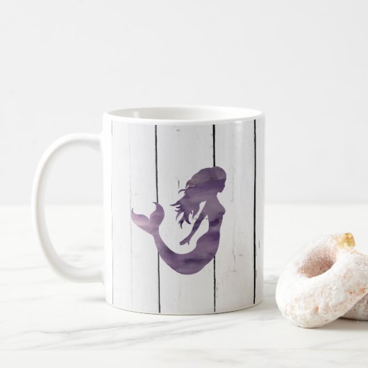 Purple Sirène Peindre La Mug De Café (Avec donut)