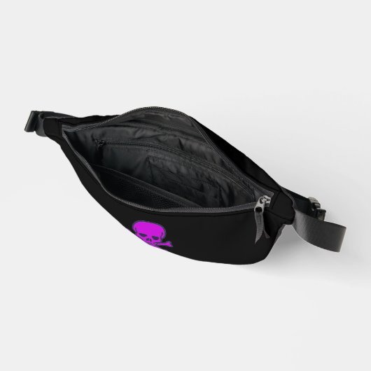 Purple Skull black fanny pack (Ouvrir)