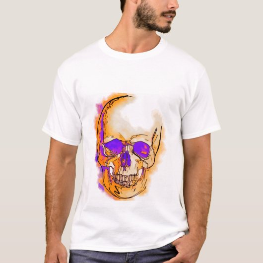 Purple skull t-shirt (Voorkant)
