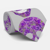 Purple Skull Tie Stropdas (Opgerold)