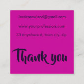 PURPLE SKULLS HALLOWEEN VIERKANTE VISITEKAARTJE (Achterkant)