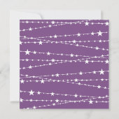 Purple Sleepover Anniversaire Fête Invitation (Dos)