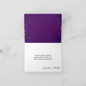 Purple Snowflake Mariage Merci Cartes de notes (Intérieur)