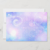 Purple Spacey Lights Anniversaire Invitations (Dos)