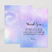 Purple Spacey Lumières Anniversaire Carte de remer (Devant / Derrière)