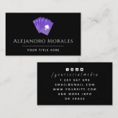 Purple Spade Jouer Cartes Casino Poker Club Thème (Devant / Derrière)