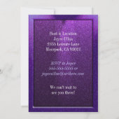 Purple Sparkle 13e anniversaire Invitations (Dos)