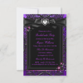 Purple Sparkle Celebration Bachelorette Invitation (Dos)