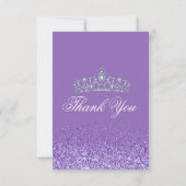 Purple Sparkle Merci Cartes (Dos)