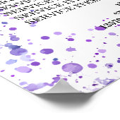 Purple Sparkle Prijslijst voor Schoonheidsspeciali Poster (Hoek)
