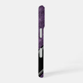 Purple Spiderweb Pattern Custom Name & Skulls iPhone 16 Hoesje (Rechterkant)