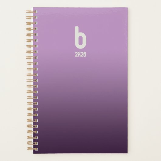 Purple Spiral Planner – 2026 Breath (Devant)
