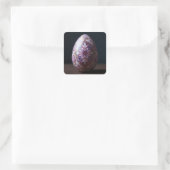 Purple Splendor Easter Egg Vierkante Sticker (Tas)