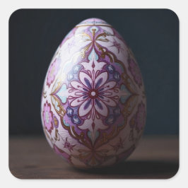 Purple Splendor Easter Egg Vierkante Sticker