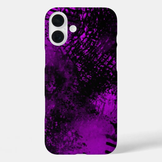 Purple Spray peinture effet iPhone 16 Coque (Verso)