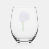 Purple Square Flower Wijnglas Zonder Voet (Achterkant)