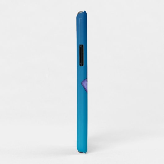 Purple Square Flower with Blue background Case-Mate iPhone Case (Achterkant/rechts)