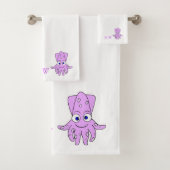Purple Squid Design Monogrammed (En situation)