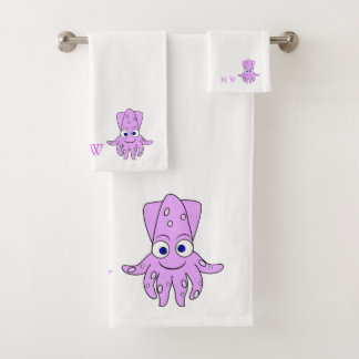 Purple Squid Design Monogrammed