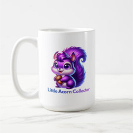 Purple Squirrel with Acorn Koffiemok