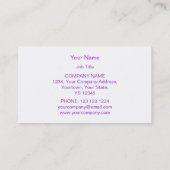 Purple Star 3 étoiles carte de visite blanc (Dos)