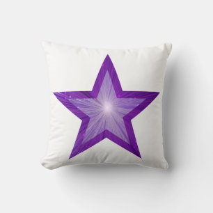 Purple Star Breed & small square white Kussen