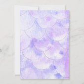 Purple Star Mermaid Invitations d'anniversaire (Dos)