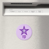 Purple Star 'VIP' frigo aimant rond violet violet (In Situ (Lave-vaisselle))