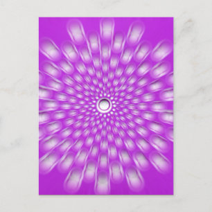 Purple Starburst - Mandala - carte postale amour