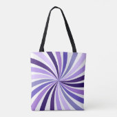 Purple Starburst Tote Bag Lilac Rays Pattern Bag (Achterkant)