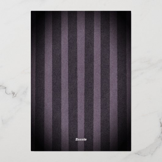 Purple stripe spiderwebs Halloween photo Folie Feestdagenkaart (Achterkant)