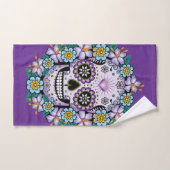 Purple Sugar Skull (Serviette à main)
