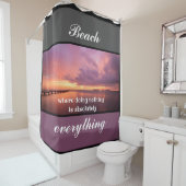 Purple Sunset Beach est tout ce que Douche rideau (En situation)