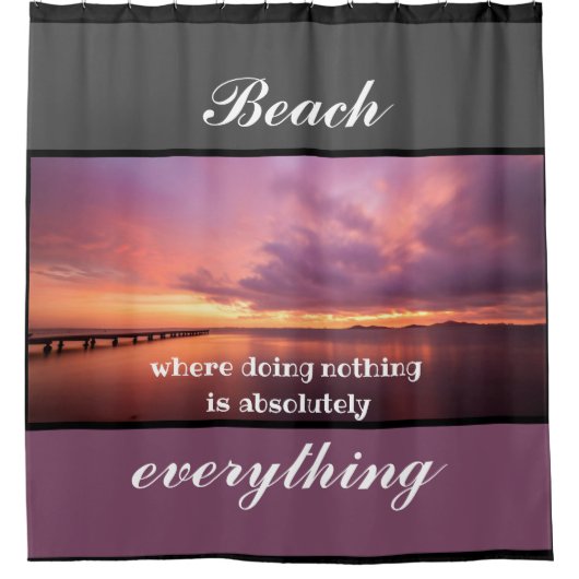 Purple Sunset Beach est tout ce que Douche rideau (Devant)
