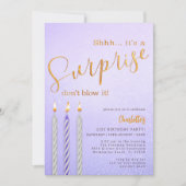 Purple Surprise Anniversaire Invitation Parties sc (Devant)