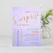 Purple Surprise Anniversaire Invitation Parties sc (Debout devant)