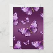 Purple Sweet16 Papillon et Invitation d'anniversai (Dos)