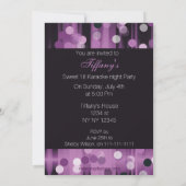 Purple Sweet 16 karaoké soirée Invitation (Dos)