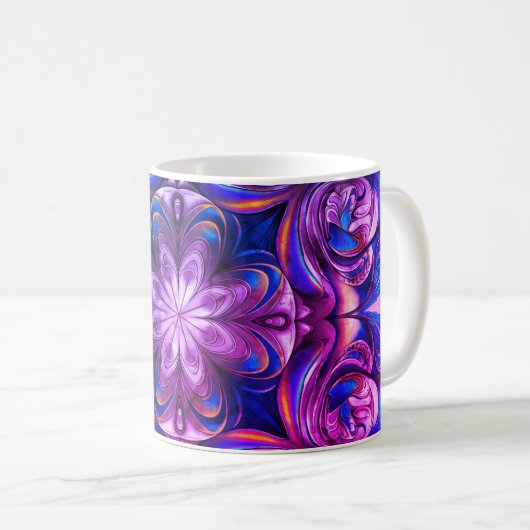 Purple Swirl Abstract Art Coffee Mug – Modern Flui (Devant droit)
