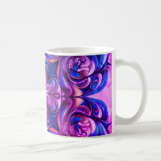 Purple Swirl Abstract Art Coffee Mug – Modern Flui (Droite)