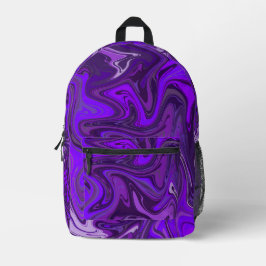 Purple Swirl Art Bedrukte Rugzak