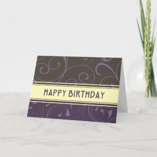 Purple Swirl Business De Groupe Carte Anniversaire