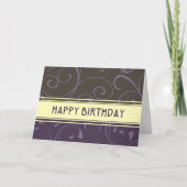 Purple Swirl Business De Groupe Carte D'Anniversai (Devant)