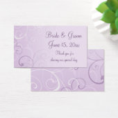 Purple Swirls Wedding Favor Tags (Bureau)