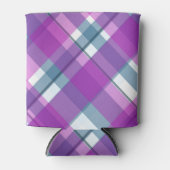 Purple Tartan Pattern Blikjeskoeler (Voorkant)