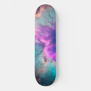 Purple Teal Galaxy Nebula Dream #1 Skateboard