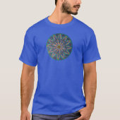 Purple/Teal Starburst Mandala T-shirt (Voorkant)