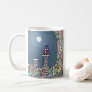 Purple Tiki Bird pleine lune de café Mug